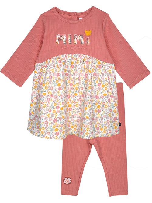 ensemble Robe et legging Rime Sucre d'orge - Kiabi