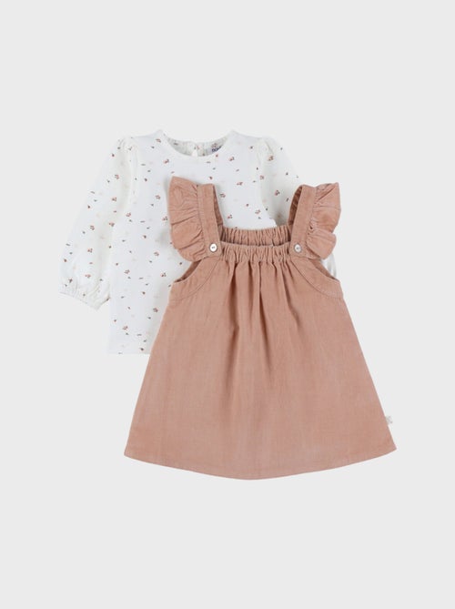 Ensemble robe et t-shirt en coton et velours côtelé Noukie's - Kiabi