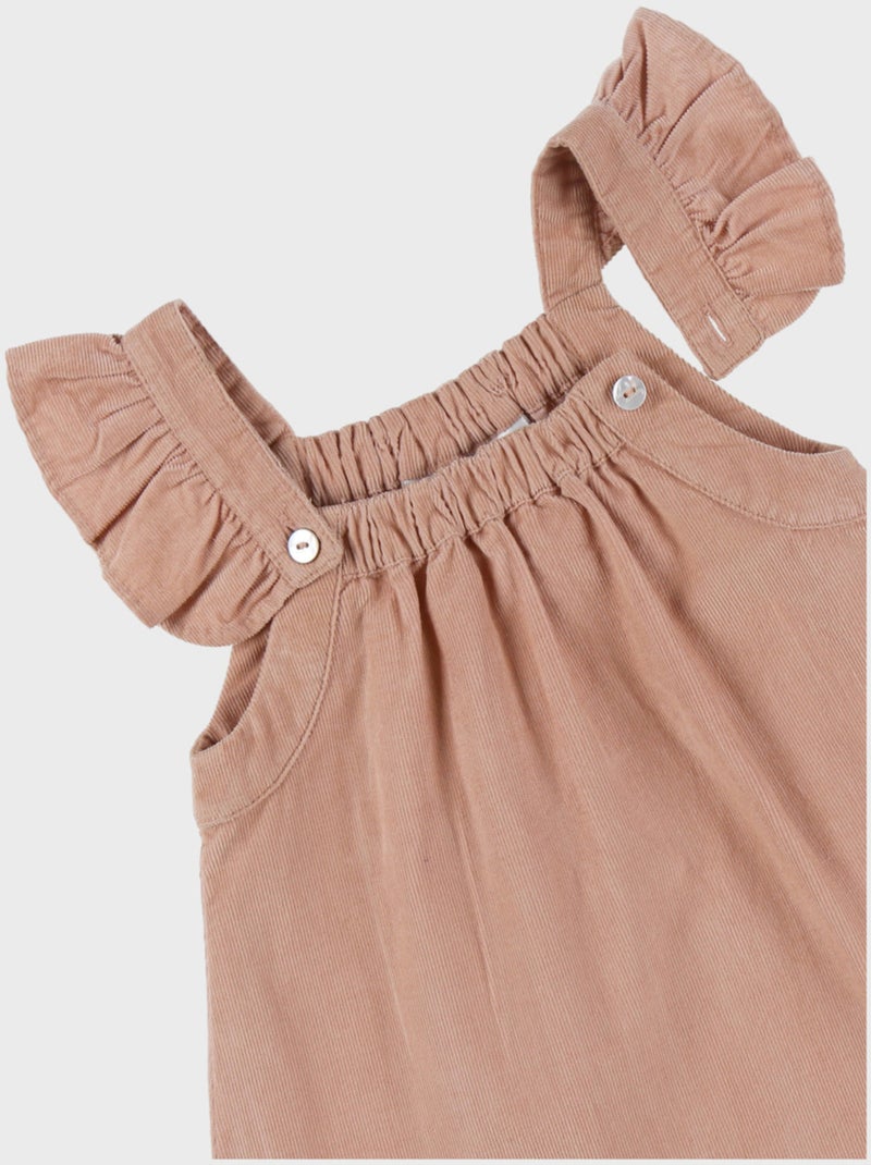 Ensemble robe et t-shirt en coton et velours côtelé Noukie's Blanc - Kiabi