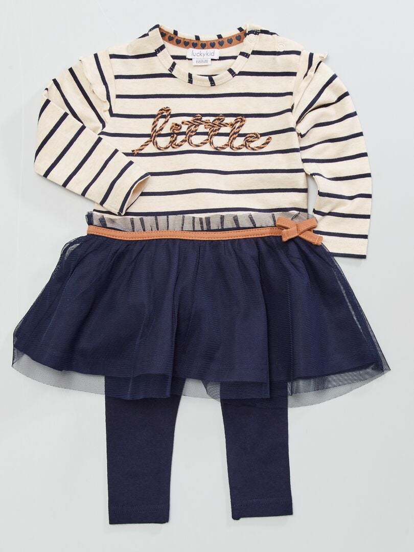 Ensemble robe + legging Bleu - Kiabi
