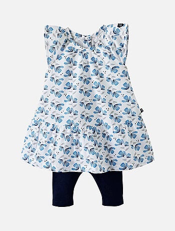 ENSEMBLE ROBE LEGGING COURT MENTHE A L'EAU