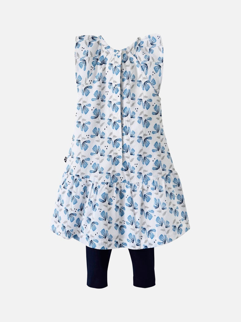 ENSEMBLE ROBE LEGGING COURT MENTHE A L'EAU Bleu - Kiabi