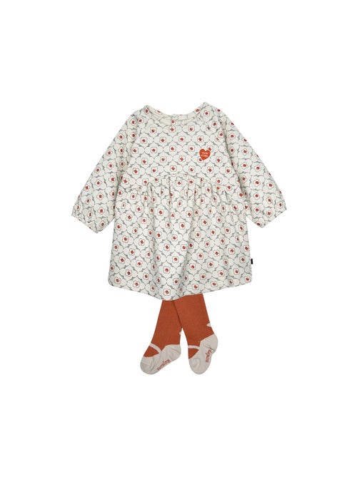 Ensemble robe manches longues en maille et collant Prisca - Kiabi