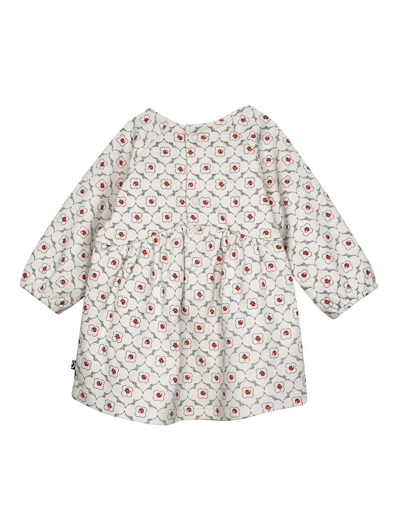 Ensemble robe manches longues en maille et collant Prisca Blanc - Kiabi