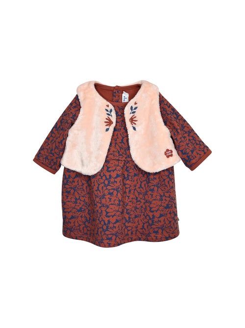 Ensemble robe manches longues gilet sans manches Peggie - Kiabi