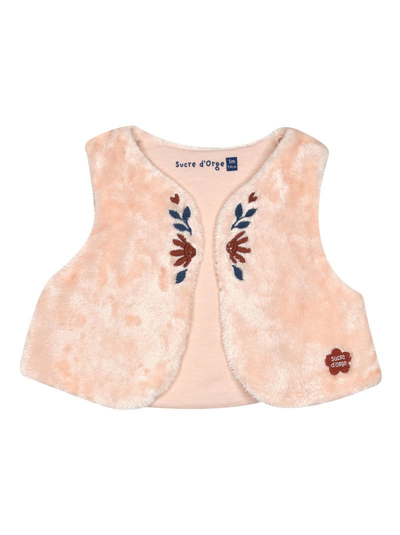 Ensemble robe manches longues gilet sans manches Peggie Blanc - Kiabi