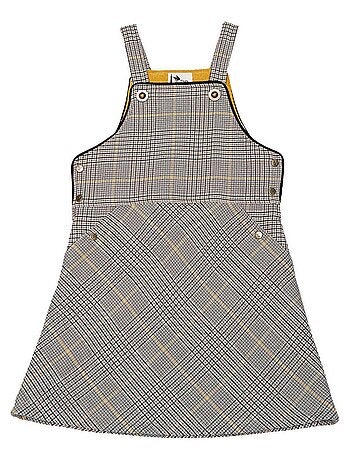 Ensemble Robe Salopette Tartan & Pull Col Roulé - 'LA FAUTE A VOLTAIRE'
