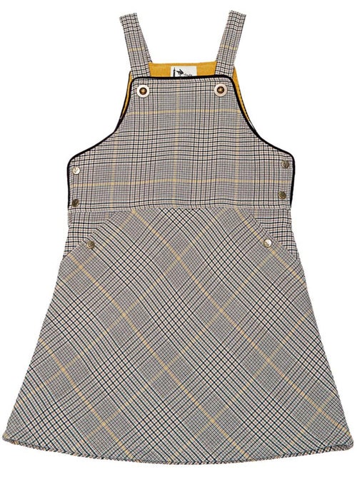Ensemble   Robe Salopette Tartan & Pull Col Roulé  - 'LA FAUTE A VOLTAIRE' - Kiabi