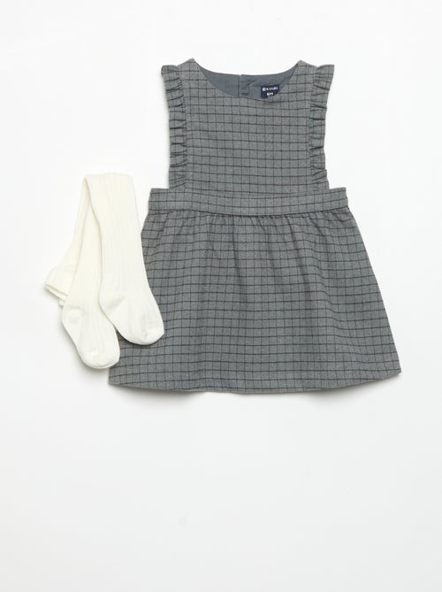 Ensemble robe sans manches + collants - Kiabi
