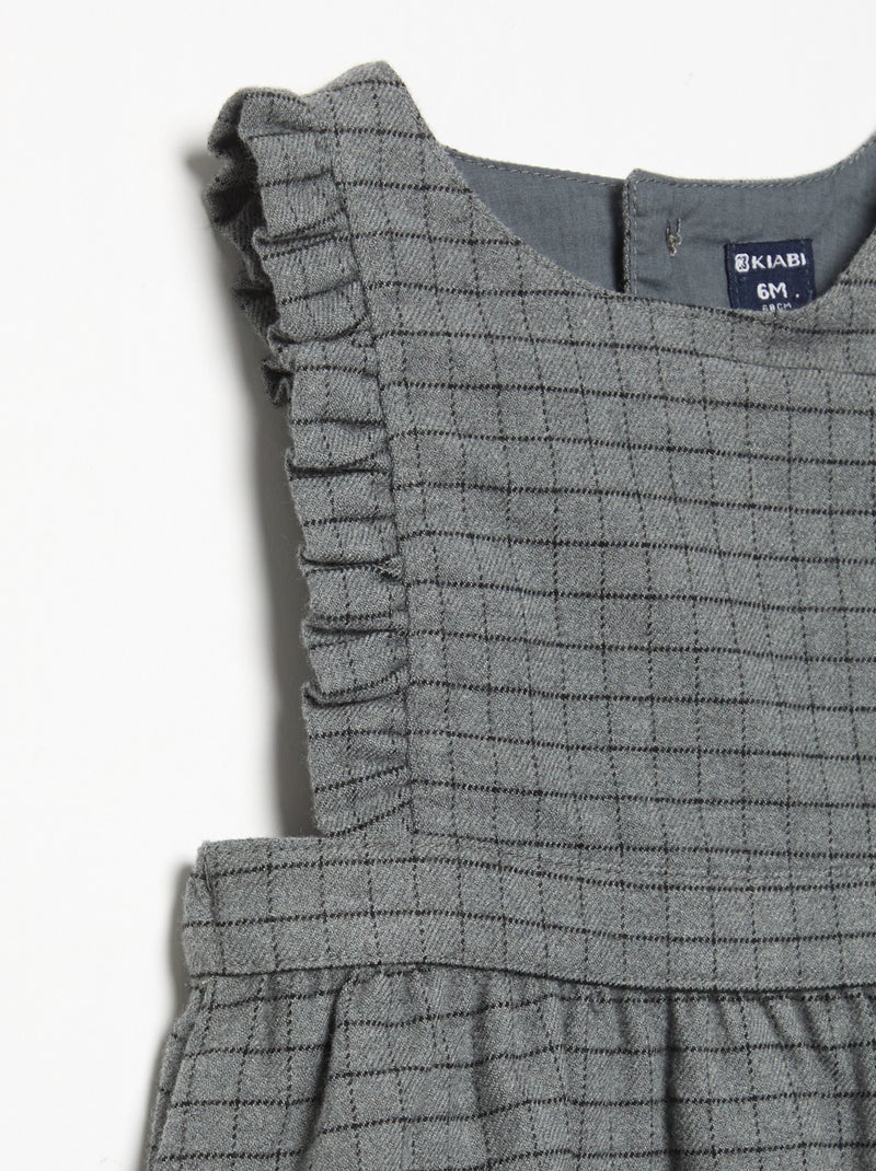 Ensemble robe sans manches + collants Gris - Kiabi