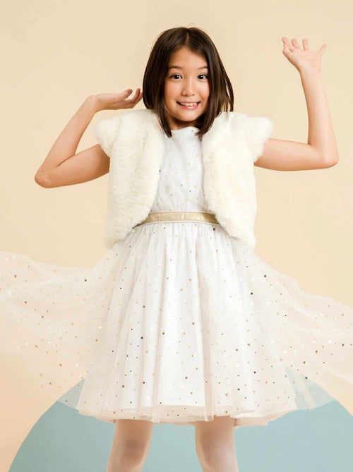 Ensemble  Robe Soirée + Veste Fausse Fourrure - 'LA FAUTE A VOLTAIRE' - Kiabi
