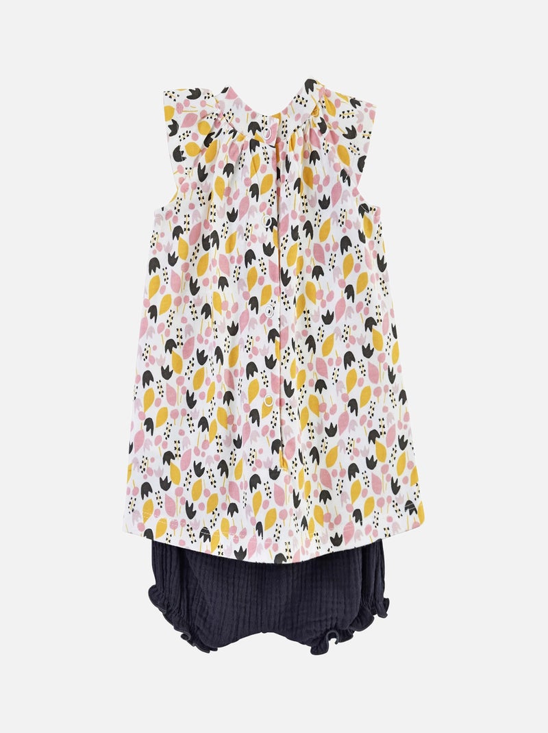 ENSEMBLE ROBE+BLOOMER CORALINE Blanc - Kiabi