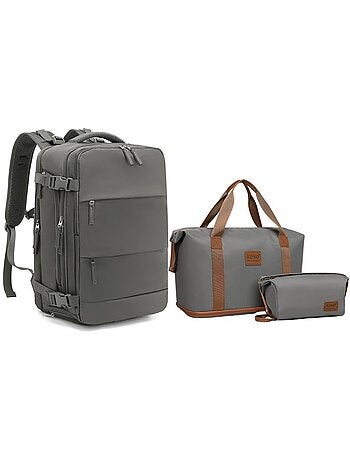 Ensemble sac de voyage 3 pièces polyester 25 l avec trousse