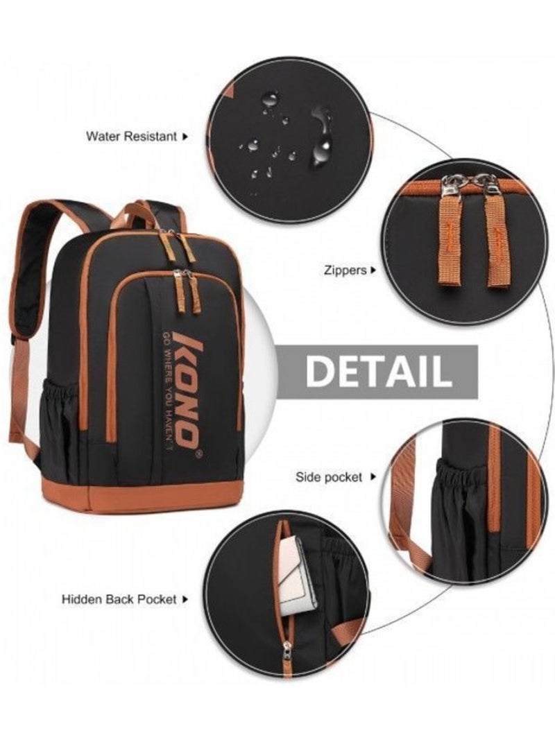 Ensemble sac de voyage 3 pièces polyester 25 l avec trousse Noir - Kiabi