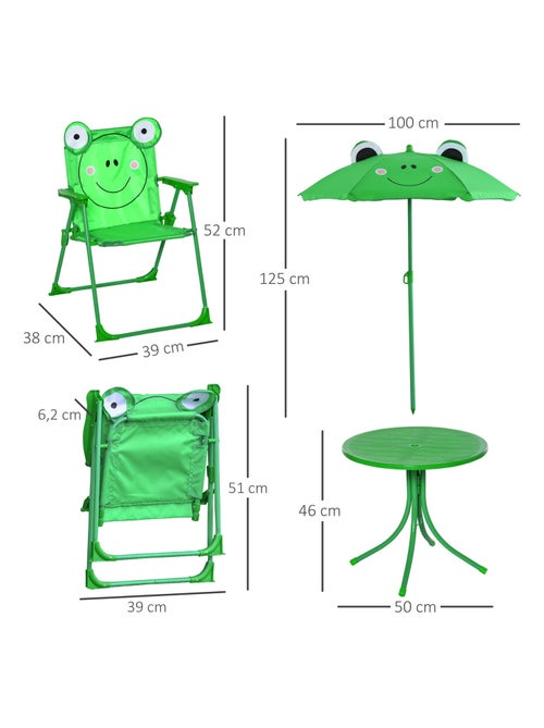 Ensemble salon de jardin enfant 4 pièces design grenouille - Kiabi