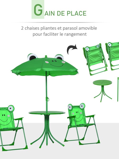 Ensemble salon de jardin enfant 4 pièces design grenouille - Kiabi