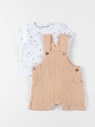 Ensemble Salopette avec T-shirt, Coton Noukie's