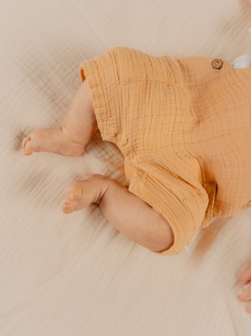 Ensemble Salopette avec T-shirt, Coton Noukie's Beige - Kiabi
