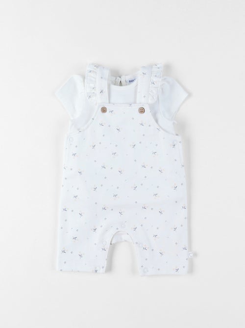Ensemble Salopette avec T-shirt, Coton Noukie's - Kiabi