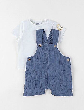 Ensemble Salopette avec T-shirt, Coton Noukie's