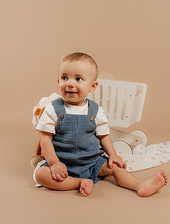 Ensemble Salopette avec T-shirt, Coton Noukie's