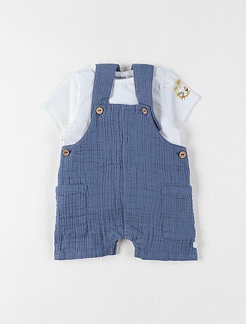 Ensemble Salopette avec T-shirt, Coton Noukie's