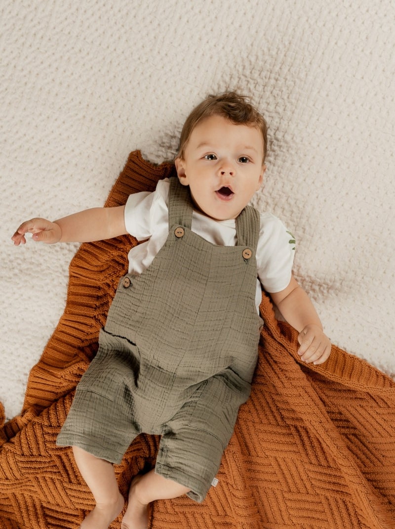 Ensemble Salopette avec T-shirt, Coton Noukie's Vert - Kiabi