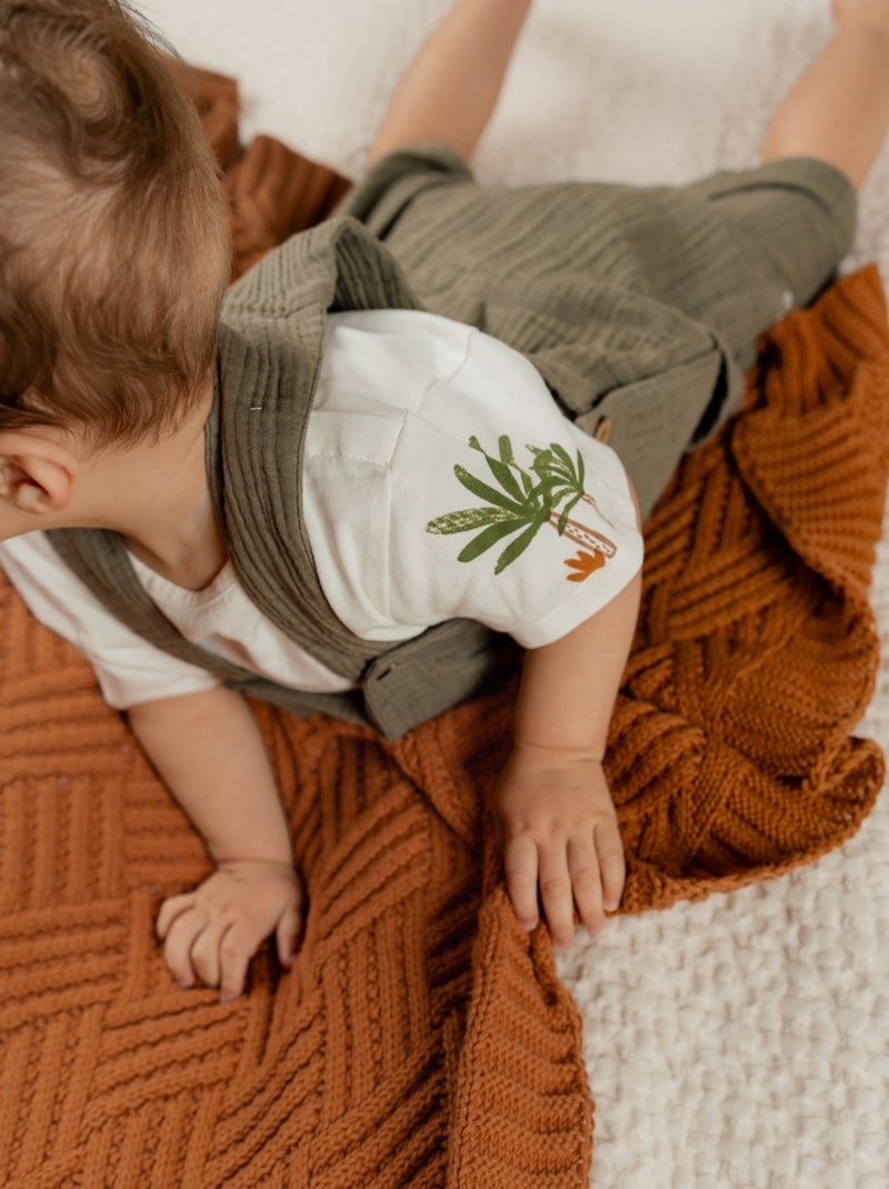 Ensemble Salopette avec T-shirt, Coton Noukie's Vert - Kiabi