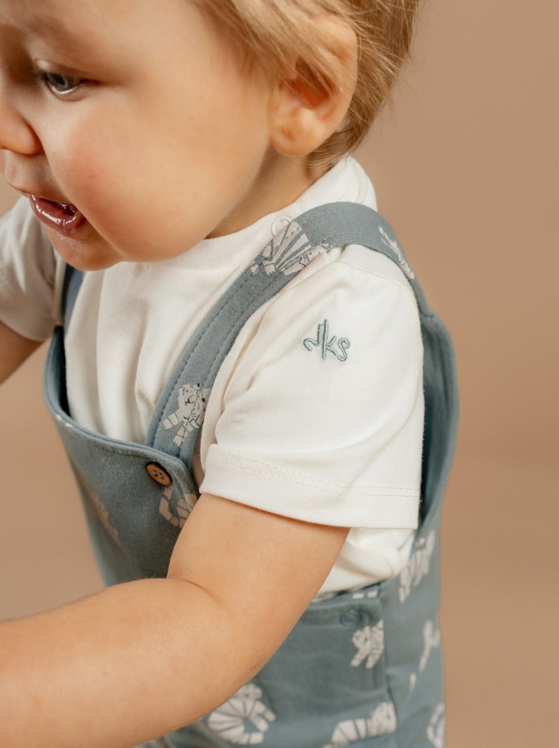 Ensemble Salopette avec T-shirt, Molleton Noukie's Vert - Kiabi