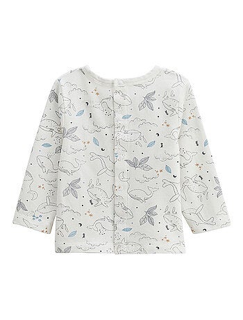 Ensemble salopette bébé en coton matelassé et t
