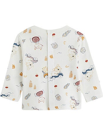 Ensemble salopette bébé en coton matelassé et t-shirt emile
