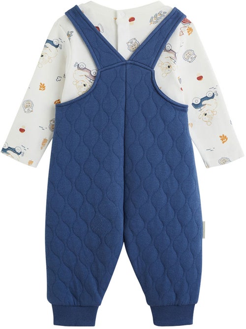 Ensemble salopette bébé en coton matelassé et t-shirt Emile - Kiabi Ensemble salopette bébé en coton matelassé et t-shirt Emile - Kiabi