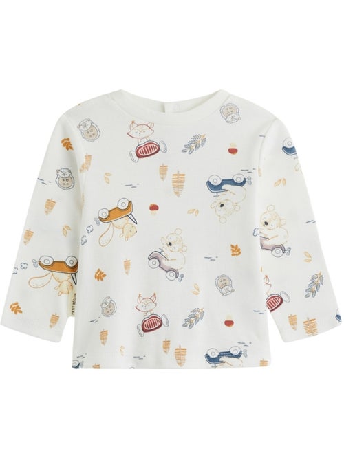 Ensemble salopette bébé en coton matelassé et t-shirt Emile - Kiabi Ensemble salopette bébé en coton matelassé et t-shirt Emile - Kiabi