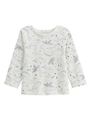 Ensemble salopette bébé en coton matelassé et t-shirt Petite Balade