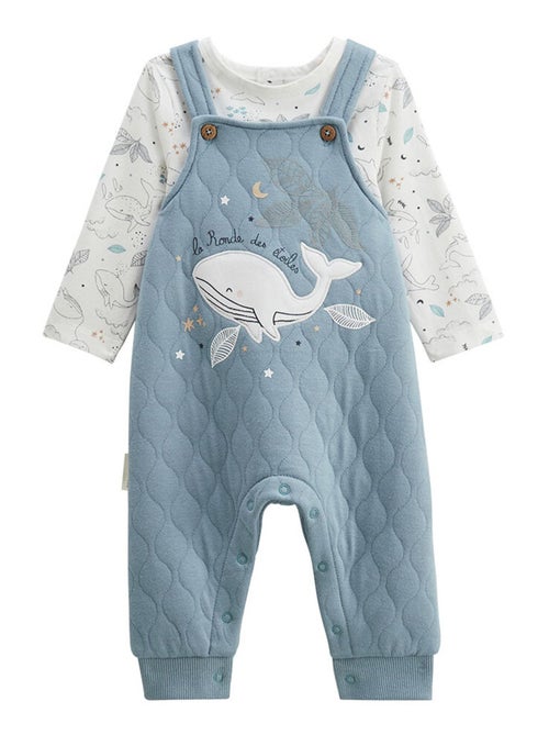 Ensemble salopette bébé en coton matelassé et t-shirt Petite Balade - Kiabi