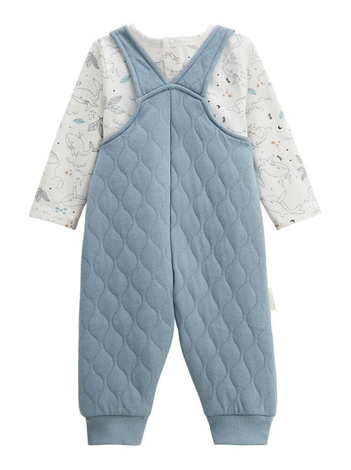 Ensemble salopette bébé en coton matelassé et t-shirt Petite Balade - Kiabi