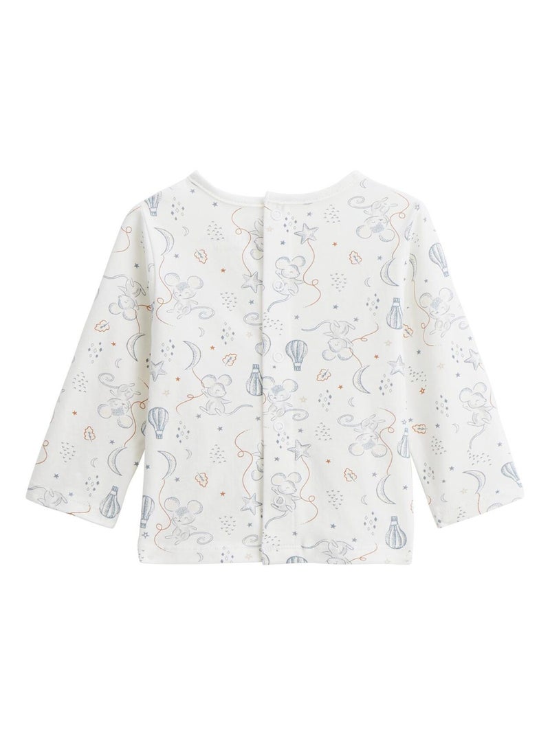 Ensemble salopette bébé en coton matelassé et t-shirt Rêverie Bleu - Kiabi