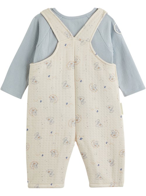 Ensemble salopette bébé en coton matelassé et t-shirt voix lactée - Kiabi Ensemble salopette bébé en coton matelassé et t-shirt voix lactée - Kiabi