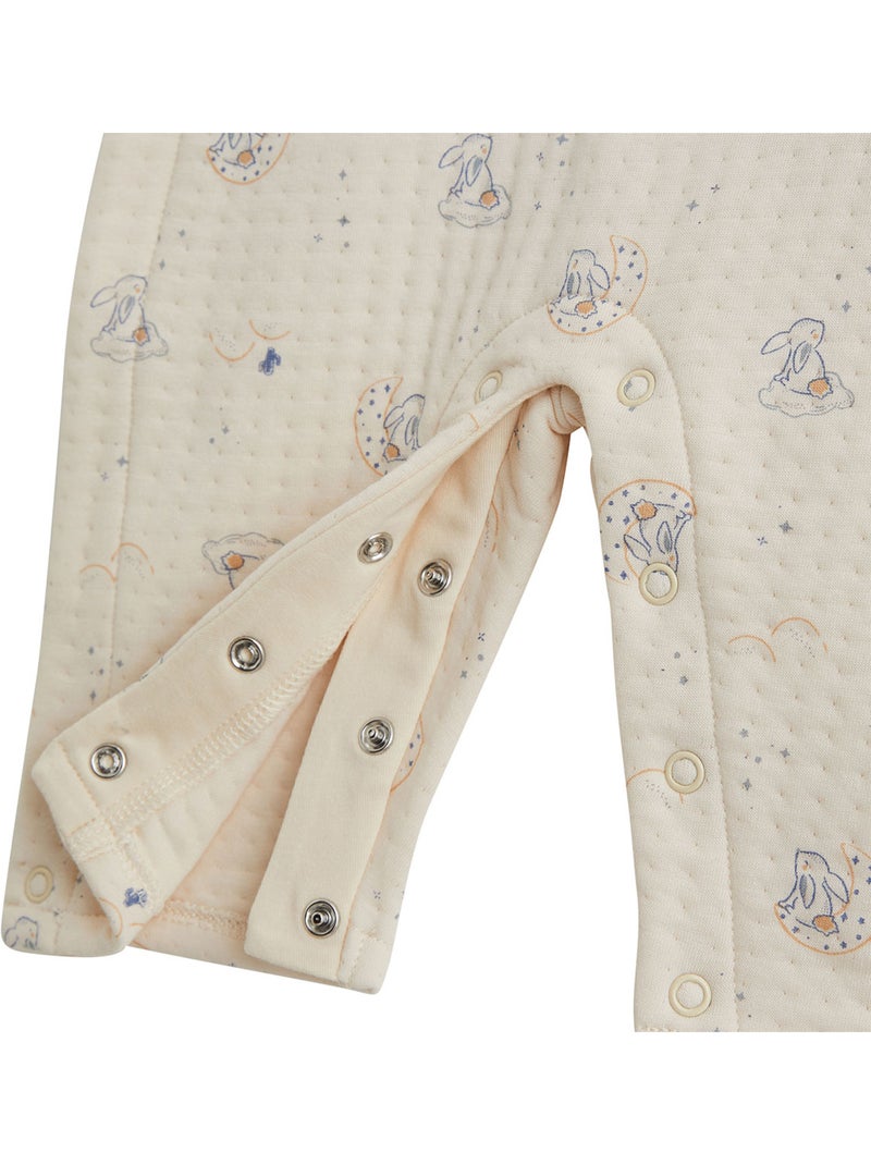 Ensemble salopette bébé en coton matelassé et t-shirt voix lactée Bleu - Kiabi