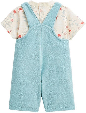 Ensemble salopette bébé en éponge et t