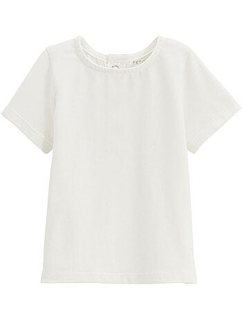 Ensemble salopette bébé en gaze de coton et t-shirt Anaelle
