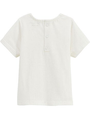 Ensemble salopette bébé en gaze de coton et t-shirt Anaelle