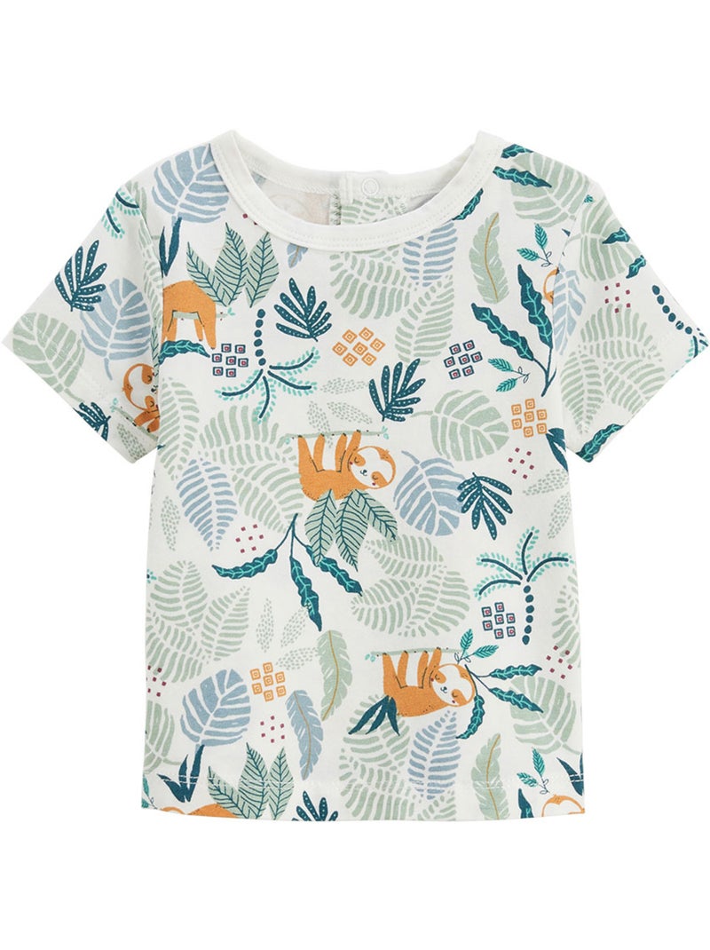 Ensemble salopette bébé en gaze de coton et t-shirt Baroudeur Marron - Kiabi