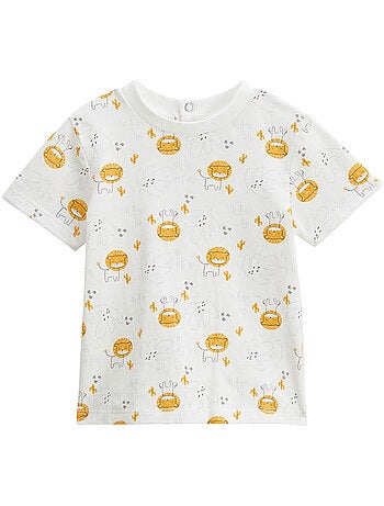 Ensemble salopette bébé en gaze de coton et t-shirt Elio