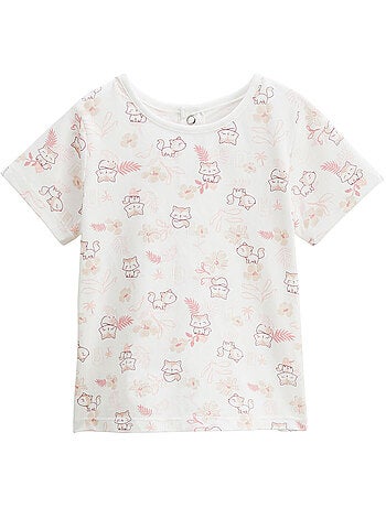 Ensemble salopette bébé en gaze de coton et t-shirt Louison