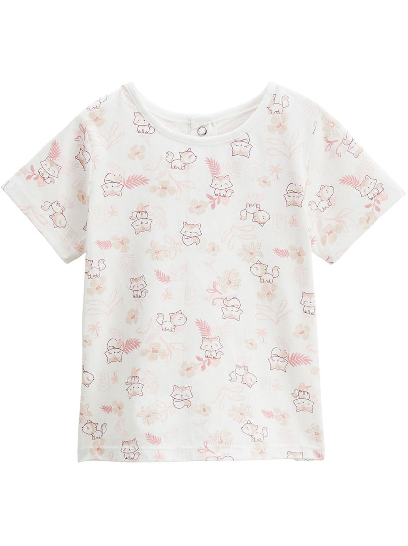 Ensemble salopette bébé en gaze de coton et t-shirt Louison Rose - Kiabi