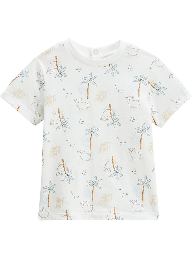Ensemble salopette bébé en gaze de coton et t-shirt Noisette Orange - Kiabi