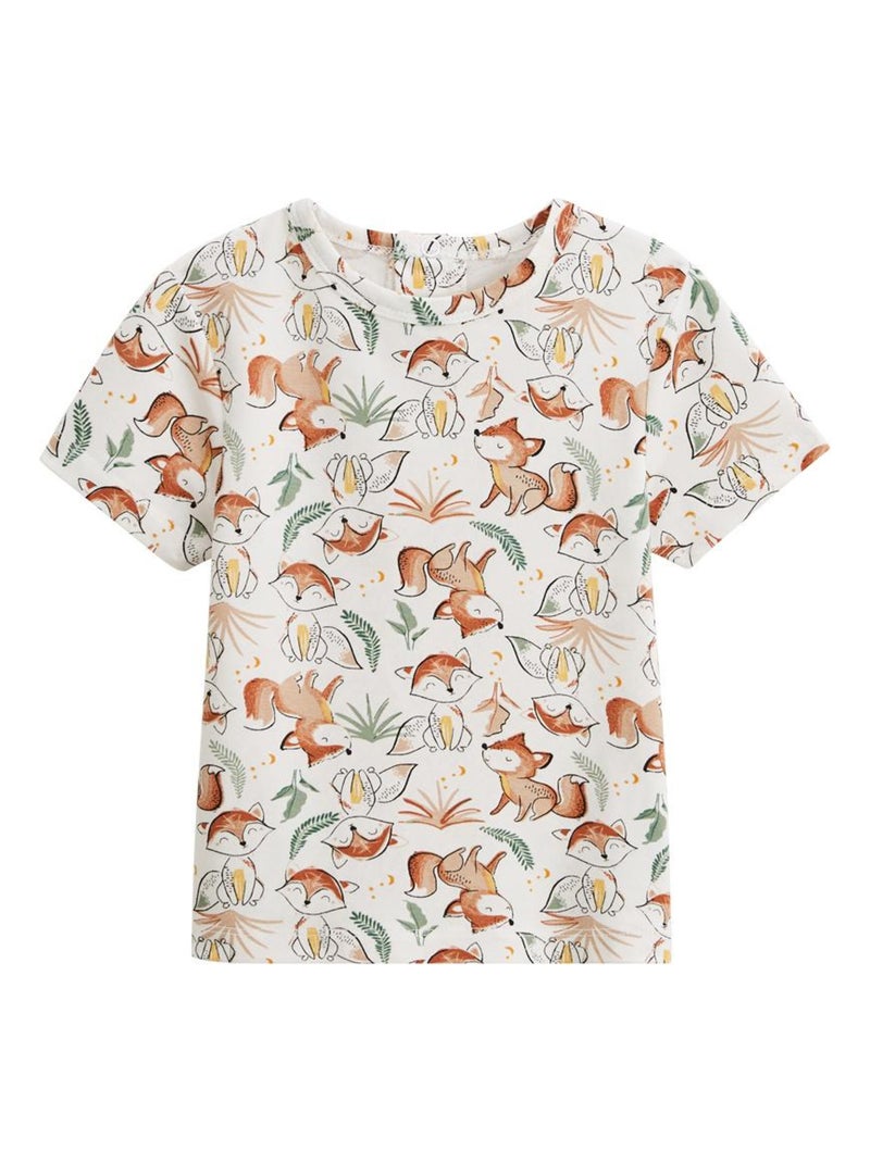 Ensemble salopette bébé en gaze de coton et t-shirt Petit Envahisseur Jaune - Kiabi