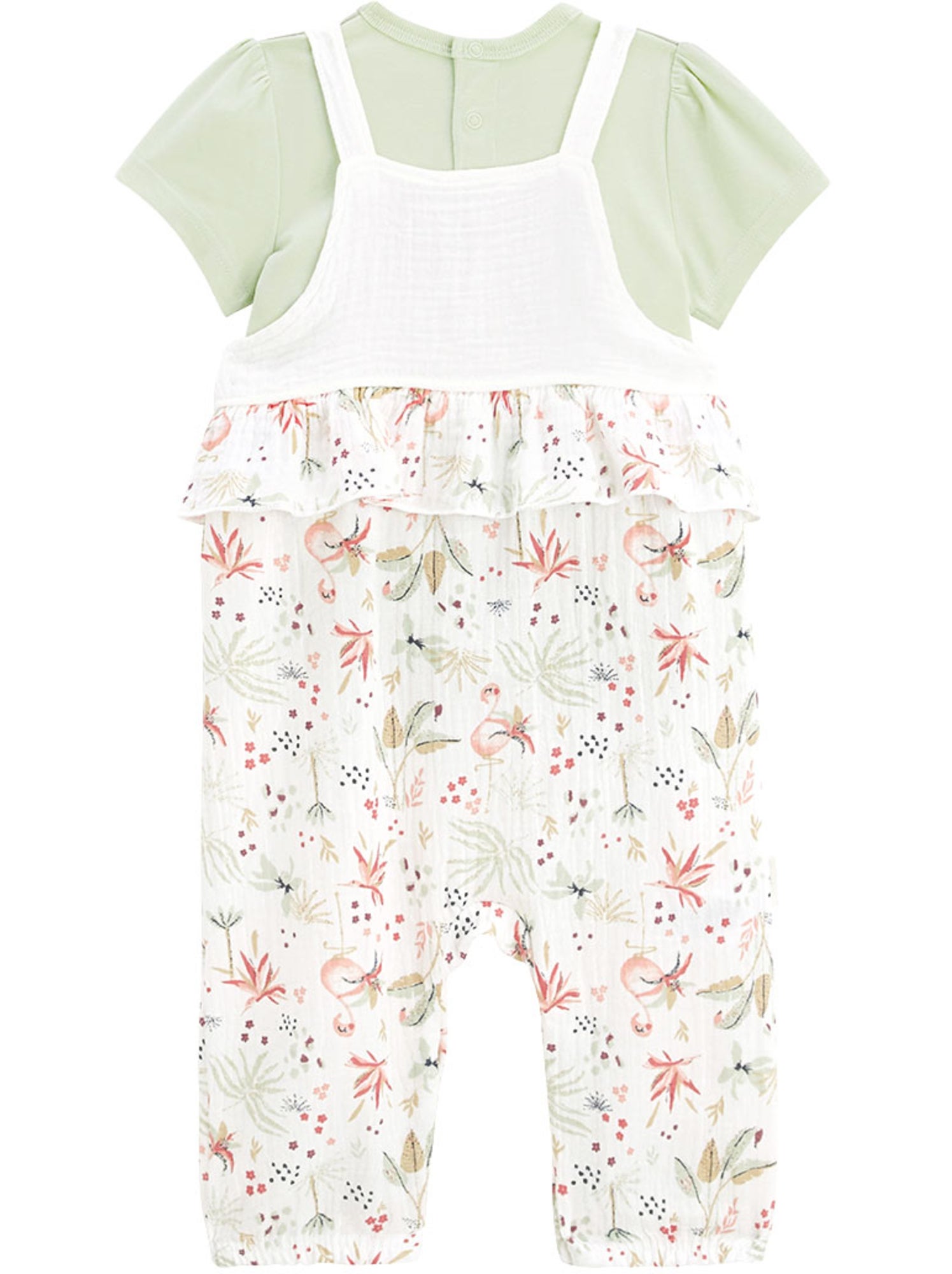 Salopette Bébé En Coton Gaufré + T-shirt Petit Envahisseur – Ensemble Doux Et Pratique Pour Bébé