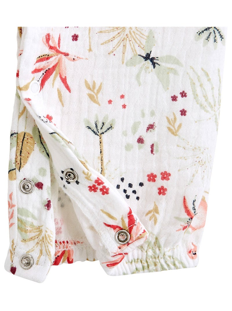 Ensemble salopette bébé en gaze de coton et t-shirt Petit Paradis Vert - Kiabi